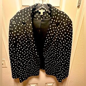 Black and white polka dot jacket